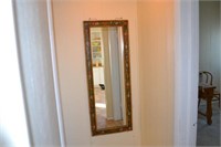 Wall Mirror with Painted Flower Frame