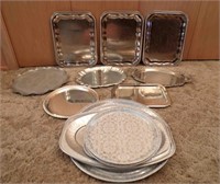 Serving trays-silver plated, foil, Aluminum