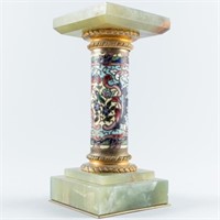 MINIATURE ONYX & CHAMPLEVÉ PLINTH