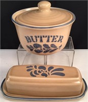 (2) Pfaltzgraff Butter Serving Dishes