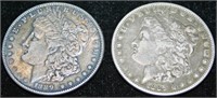 (2) 1889 Morgan Silver Dollars