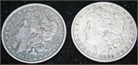 1882 & 1883 Morgan Silver Dollars