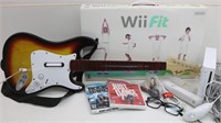 Ninetendo Wii FIT w/ Rockband Guitar & Accessories