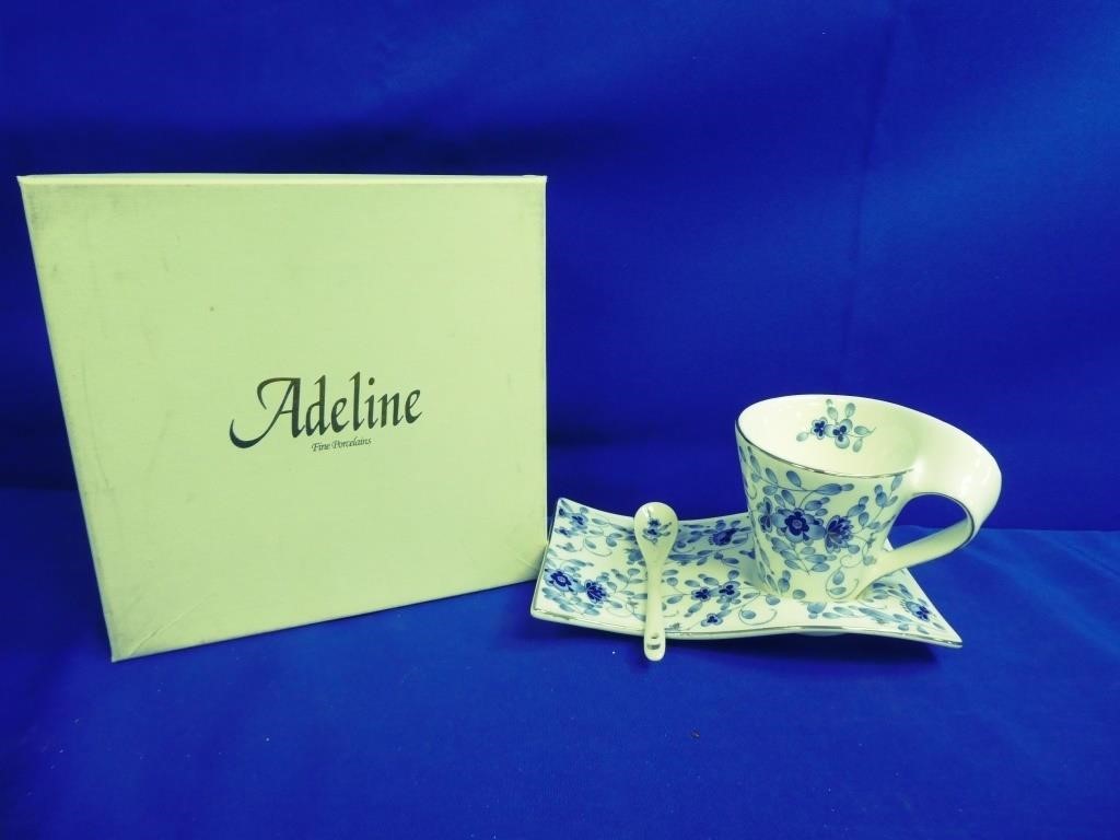 Adeline Porcelain Sandwich Plate With Cup