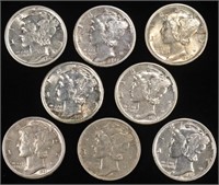 1929-P,D,S, 1930-P,S, 1931-P,D,S MERCURY DIMES