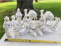 Ceramic nativity set