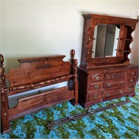 Dresser head and foot board and rails