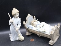 Pr. Lladro "Rock-A-Bye Baby" & "Sweep Away Clouds"