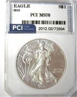 2016 Silver Eagle PCI MS70