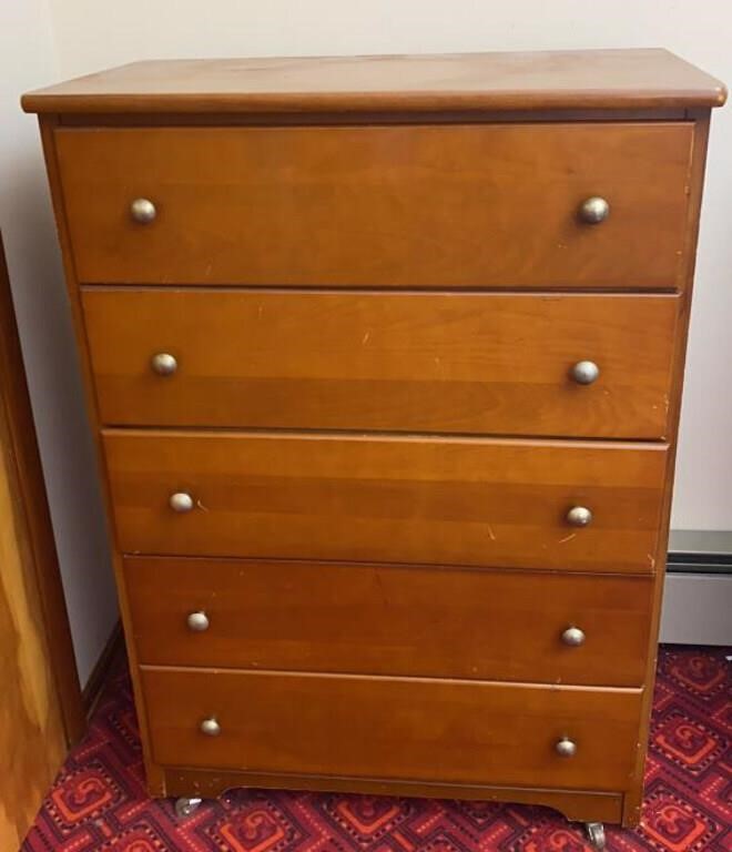 Mid Century Modern Maple Chest of Drawers