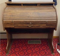 Manufactured Wood Roll-Top Desk