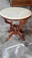 Oval Victorian Marble Top Table