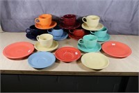 24 pieces of Fiesta Ware Cups Saucers plates