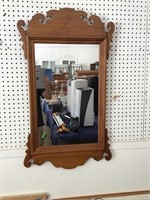 Vintage Wood Framed Mirror 21.25 x 36.5