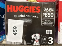 Huggies 144 diapers size 3