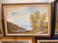 Lot # 3842 - Framed Landscape Oil on Canvas of