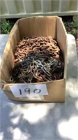 Box of misc sizes and length chains