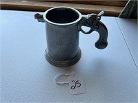 Vintage Pewter Gun Handle Mug