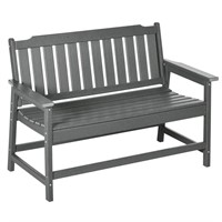 $295  Outsunny 48 in. Outdoor Plastic Outdoor Benc