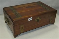 Wooden Dresser/Document Box with Brass