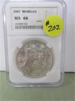 1889 Morgan Dollar Slabbed (MS-68)