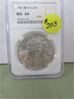 1890 Morgan Dollar Slabbed (MS-68)