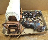 Plastic & Wood Covered Wagon Toy