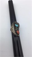 Southwest, sterling, silver turquoise, and coral