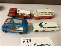 4 Lesney Emergency Vehicles & Vans