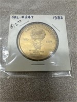 1982 Amelia Earhart commemorative coin S/N 247