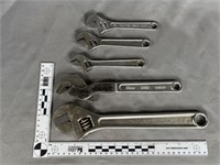 Lot assorted adjustable wrenches