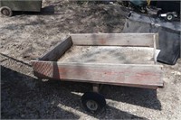 Homemade Yard Trailer With Wooden Box (4'x3')