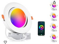 CLOUDY BAY [4 Pack] 6 inch Gimbal Smart WiFi LED