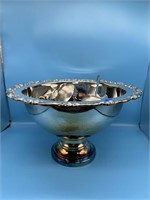 Oneida Punch Bowl With 12 Cups & Ladle