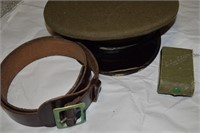 WWII US Military Cover, Belt & So Sew Soldier Kit