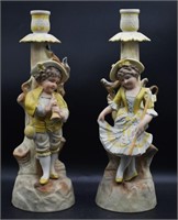 Andrea Occupied Japan Figural Candle Holders