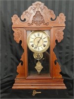 Welch GingerBread Mantle Clock with Key