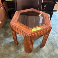 Glass Top End Table