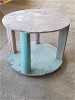 Wooden Spool Converted To Table