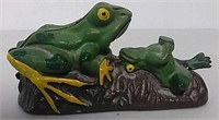 Cast iron frog bank