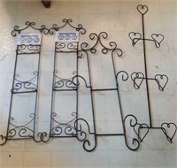 Plate racks - 4,  metal and wire