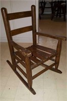 Child's flat bottom  wood rocking chair