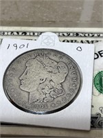 1901 O Morgan silver dollar US coin