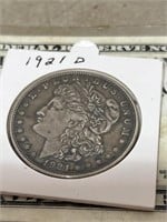 1921 D Morgan silver dollar US coin