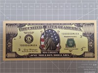 Miss Liberty one million dollars banknote