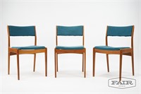 3 Teak Uldum Mobelfabrik Danish Chairs
