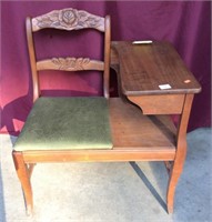 Vintage Mahogany Gossip Bench