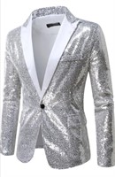 New (Size XXL) Men's Shiny Sequin Tuxedo Jackets