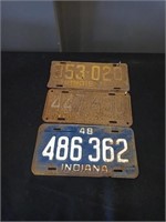 Vintage license plates 1934,1940,1948