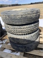 11R24.5 Truck Tire c/w Aluminum Rim /EACH